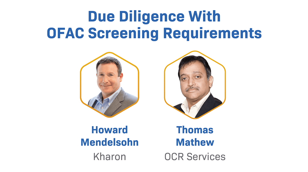 Due Diligence With Ofac Screening Requirements