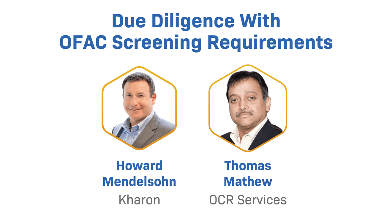 Due Diligence With OFAC Screening Requirements OCR Services, Inc.