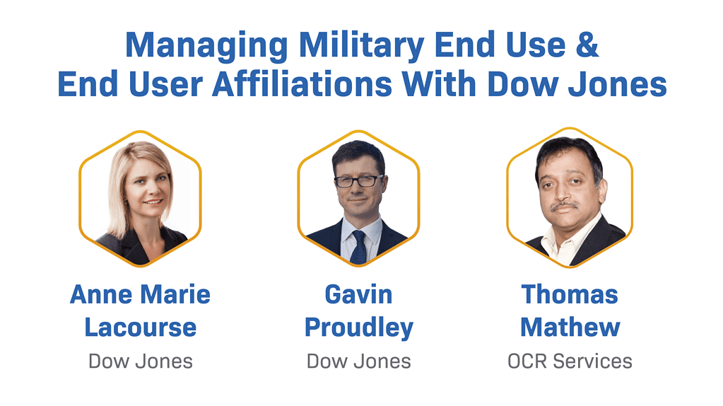 Managing Military End Use & End User Affiliations With Dow Jones