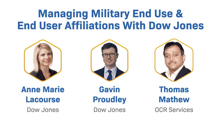 Managing Military End Use & End User Affiliations With Dow Jones