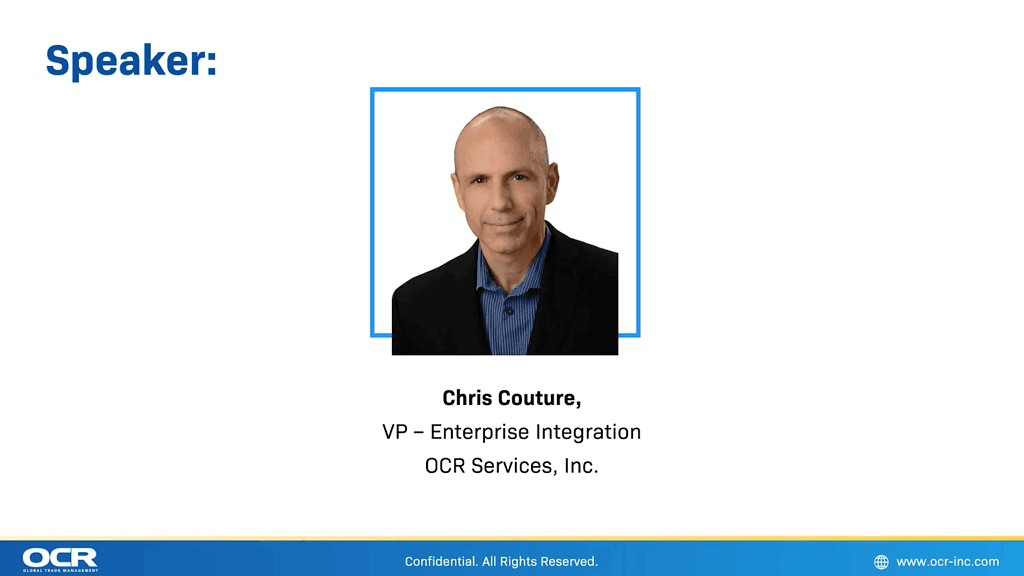 Ocr 2021 Virtual Conference: Enterprise Integration And Trade Compliance