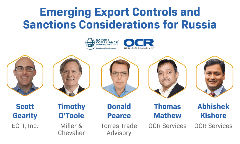 Emerging Export Controls And Sanctions Considerations For Russia Emerging Export Controls And Sanctions Considerations For Russia